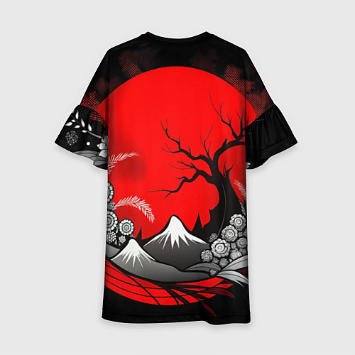 Детское платье Природа Японии - абстракция / 3D-принт – фото 2