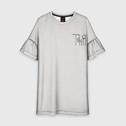 Детское платье Вязью Таня - чёрная надпись