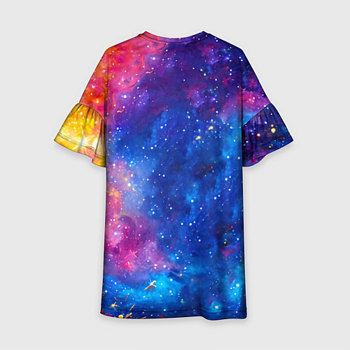 Детское платье Морской конек в космосе / 3D-принт – фото 2