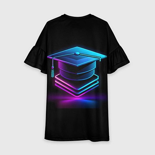 Детское платье Неоновая шапочка магистра / 3D-принт – фото 2