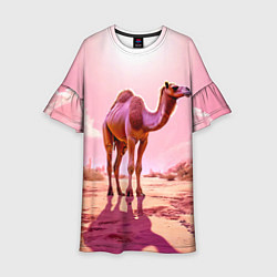 Детское платье Верблюд в розовой пустыне