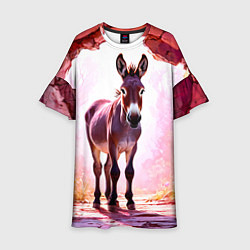 Детское платье Осел в розовом свете