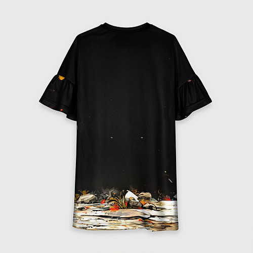 Детское платье Заяц на черном / 3D-принт – фото 2