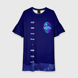 Платье клеш для девочки Mortal Kombat - Саб-Зиро, цвет: 3D-принт