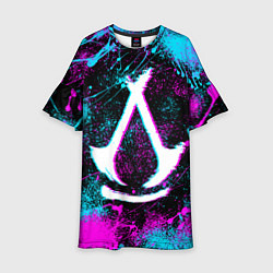 Детское платье Assassins creed shadows - neon color