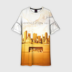 Платье клеш для девочки Civilization VII, цвет: 3D-принт
