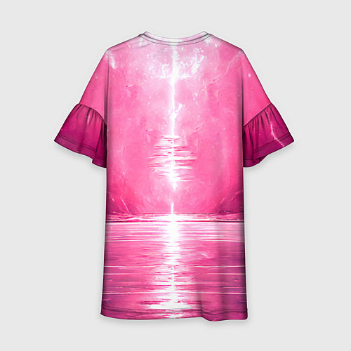 Детское платье Голден Стэйт Уорриорз в розовом / 3D-принт – фото 2