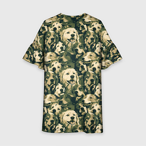 Детское платье Камуфляжные собаки / 3D-принт – фото 2