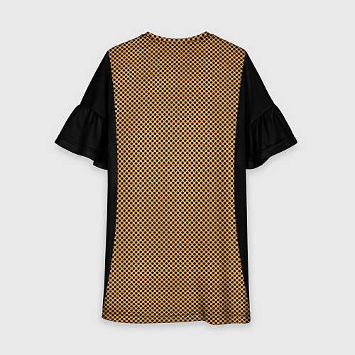 Детское платье Чёрный с коричневым в горошек / 3D-принт – фото 2