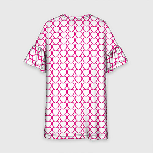 Детское платье Контурный паттерн соединённые сердца / 3D-принт – фото 2