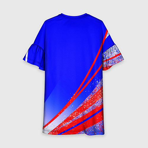 Детское платье Герб России на фоне цветов флага государства / 3D-принт – фото 2