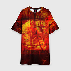 Детское платье Абстракция - red grunge tear