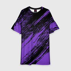 Платье клеш для девочки The color is purple and black, цвет: 3D-принт