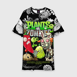 Детское платье Растения против зомби персонажи