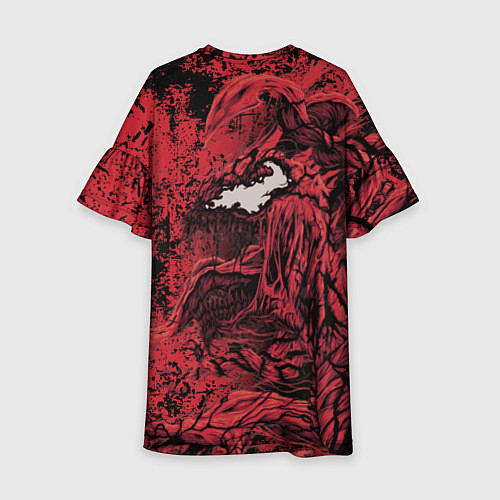 Детское платье Красный веном текстура Карнажа / 3D-принт – фото 2