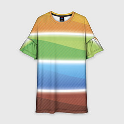 Платье клеш для девочки Просвет, цвет: 3D-принт