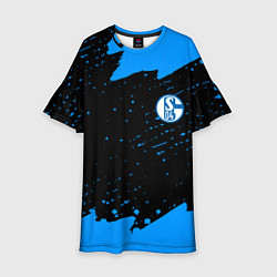 Платье клеш для девочки Schalke 04 fc blue color, цвет: 3D-принт