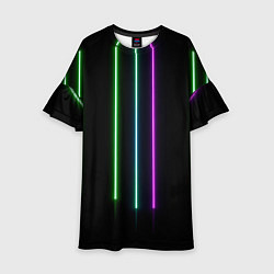 Детское платье Neon stripes