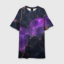 Детское платье Фиолетовый разлом с молниями