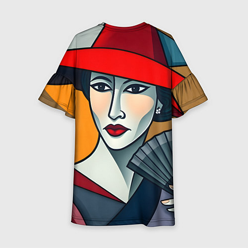 Детское платье Дама с веером / 3D-принт – фото 2