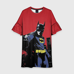 Платье клеш для девочки Бэтмен показывает класс, цвет: 3D-принт