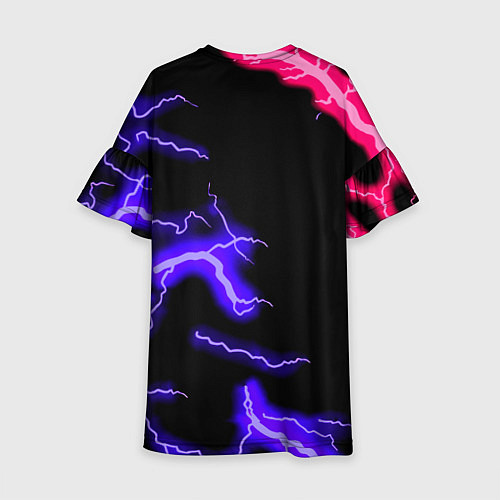 Детское платье Monster energy неоновый шторм / 3D-принт – фото 2