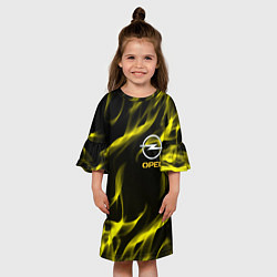 Платье клеш для девочки Opel огненный стиль, цвет: 3D-принт — фото 2