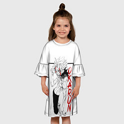 Платье клеш для девочки DanDaDan: Okarun, цвет: 3D-принт — фото 2