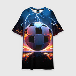 Детское платье Футбольный мяч в молниях