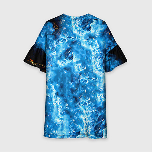 Детское платье Артуро Гатти в синем пламени / 3D-принт – фото 2