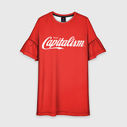 Платье клеш для девочки Наслаждайтесь капитализмом, цвет: 3D-принт
