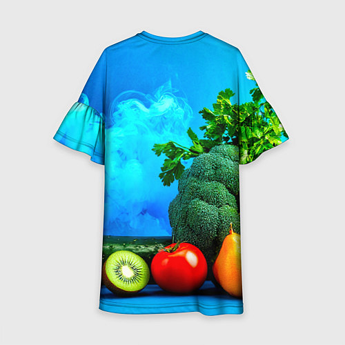 Детское платье Здоровое питание и синий дым / 3D-принт – фото 2