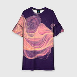 Детское платье Бежевые волны текстура