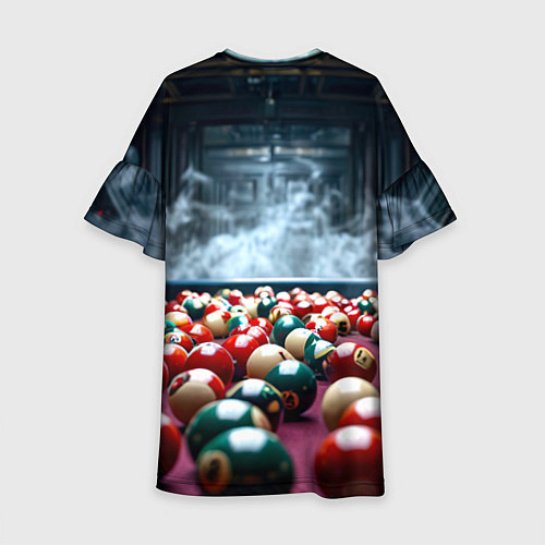 Детское платье Бильярдные шары в дыму / 3D-принт – фото 2