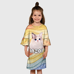 Платье клеш для девочки Inzoi кошечка, цвет: 3D-принт — фото 2