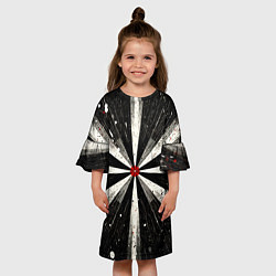 Платье клеш для девочки Черная мишень, цвет: 3D-принт — фото 2