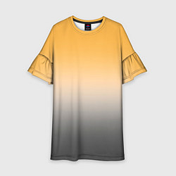 Детское платье Бледный жёлто-серый градиент