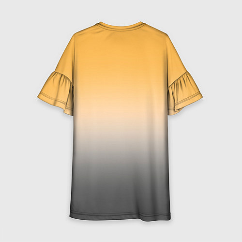 Детское платье Бледный жёлто-серый градиент / 3D-принт – фото 2