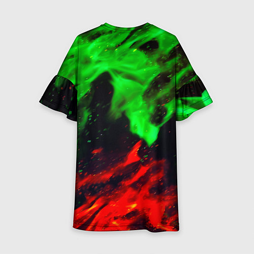 Детское платье Monster energy огонь лого / 3D-принт – фото 2