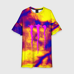 Платье клеш для девочки Monster energy storm grunge, цвет: 3D-принт