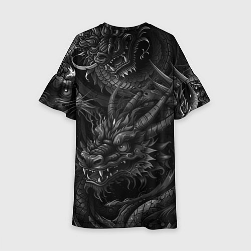 Детское платье Японский дракон татуировка / 3D-принт – фото 2