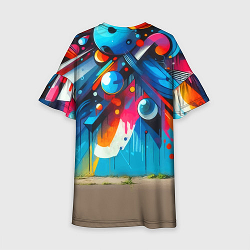 Детское платье Tom and Jerry - cyberpunk graffiti fantasy / 3D-принт – фото 2