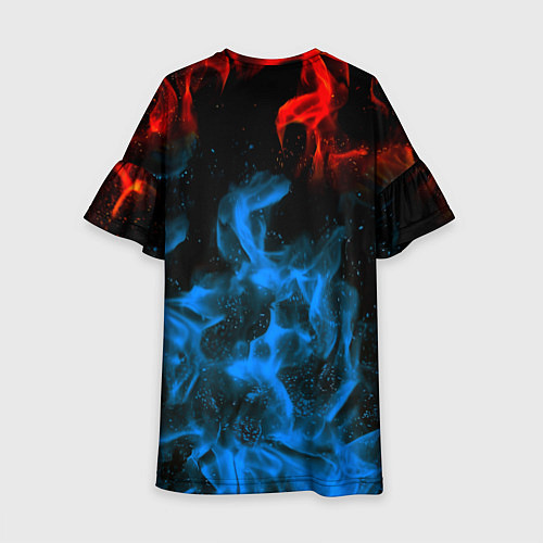 Детское платье Tekken огненные стиль / 3D-принт – фото 2