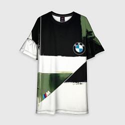 Платье клеш для девочки BMW логотип, цвет: 3D-принт