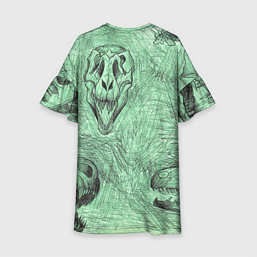 Детское платье Черепа динозавров - эскиз / 3D-принт – фото 2