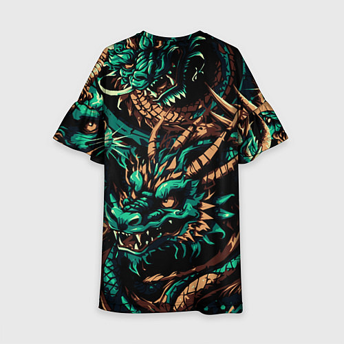 Детское платье Японские драконы ирезуми / 3D-принт – фото 2