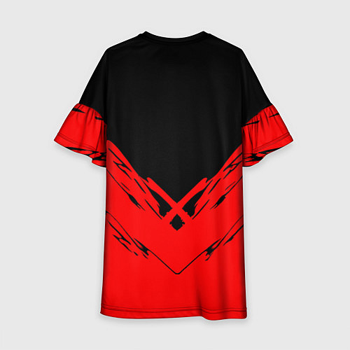 Детское платье Nasa краски красные / 3D-принт – фото 2