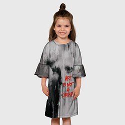 Платье клеш для девочки Исскуство не преступление, цвет: 3D-принт — фото 2