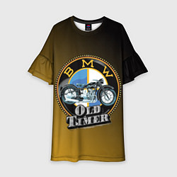 Платье клеш для девочки Ретро мотоцикл BMW, цвет: 3D-принт