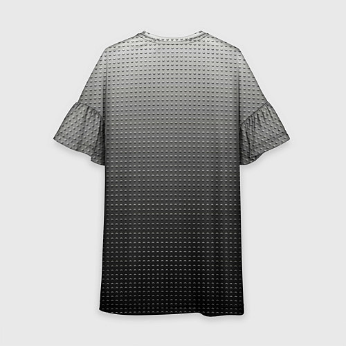 Детское платье Градиент металлический тёмно-серый / 3D-принт – фото 2